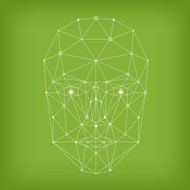 Face network illustration green N2