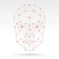 Face network illustration red