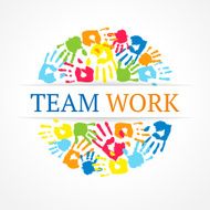 Team work symbol Vector creative concept N2