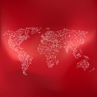 World network map red