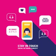 Smart phone mobile avatar speech bubbles