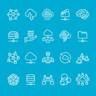 Networking and Cloud Computing icons collection N2