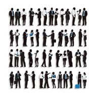 Vector of Business People Working in a Row N3