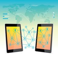 Infografic elements with cellphones N2
