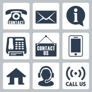 Vector &#039;contact us&#039; icons set