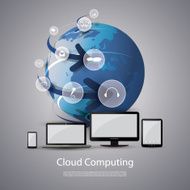 Cloud Computing and Networks Concept - Stock Illustration