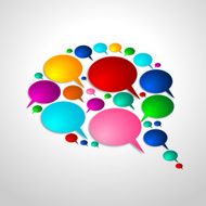 Speech bubbles clip-art illustration N4