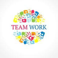 Team work symbol Vector creative concept N3