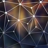 Connections - Molecular Global Business Network Design with Blurred Background
