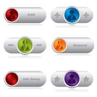 Various social network buttons