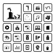 Media icon set N12
