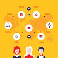 Social network and teamwork Successful business concept N4