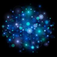 Sparkling network connection background