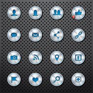 Metallic social buttons N2