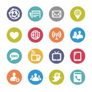Communication Icons Set - Circle Series N2