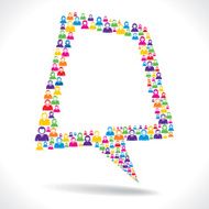 creative social message bubble
