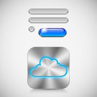 Cloud button and text form