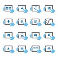 Digital Tablet Functions icons - Color Series