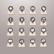 Social media icons vector - Grace Series N2