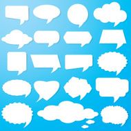 Empty speech bubbles paper