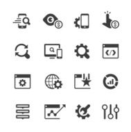 Vector set of SEO services icons N2