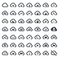 Cloud computing icons set 1 N2