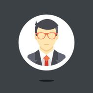 Vector man in business suit icon N2