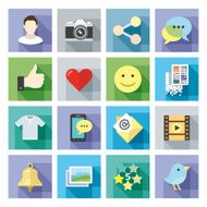 Modern flat icons Social media