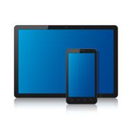 Tablet PC &amp; Smart Phone (Vector)