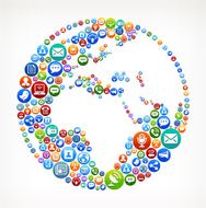 World royalty-free vector Social Networking and Internet Icon Set N3