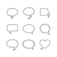 Blank empty white speech bubbles N4