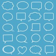 Collection of comic style speech bubbles