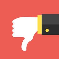 Dislike icon Social network dislike illustration concept