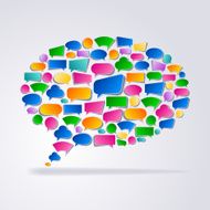 Speak bubbles stickers N7