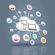 Cloud computing illustrattion N17