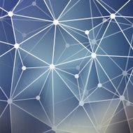 Connections - Molecular Global Business Network Design with Blurred Background N2