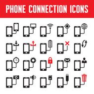 Phone Connection Vector Icons