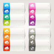Rainbow - Cloud computing icons Navigation template N2