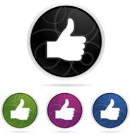 Set of thumbs up icons