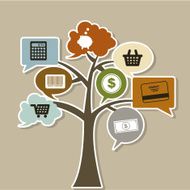 commerce tree icons