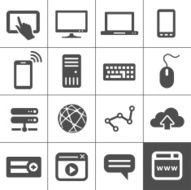 internet and web icon set N4