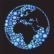 World royalty-free vector Social Networking and Internet Icon Set N4