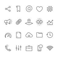 Application UI and UX related linear icons N2