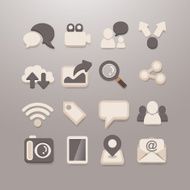 Social media icons vector - Grace Series N4