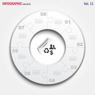 Infographics puzzle pie N2