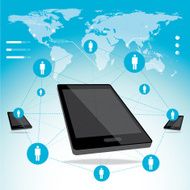 3D smartphones with Infografic elements N2