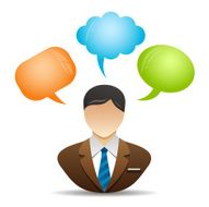 Speech bubble -Business man