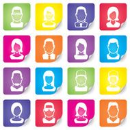 People icons on sticker N2