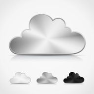 Metallic cloud button