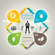 Abstract environmental infographic N2